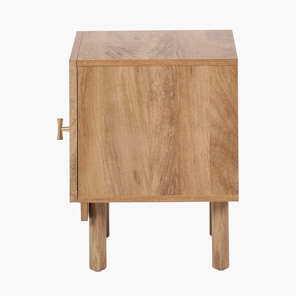 Averso Natural Rattan 1 Door Bedside Table
