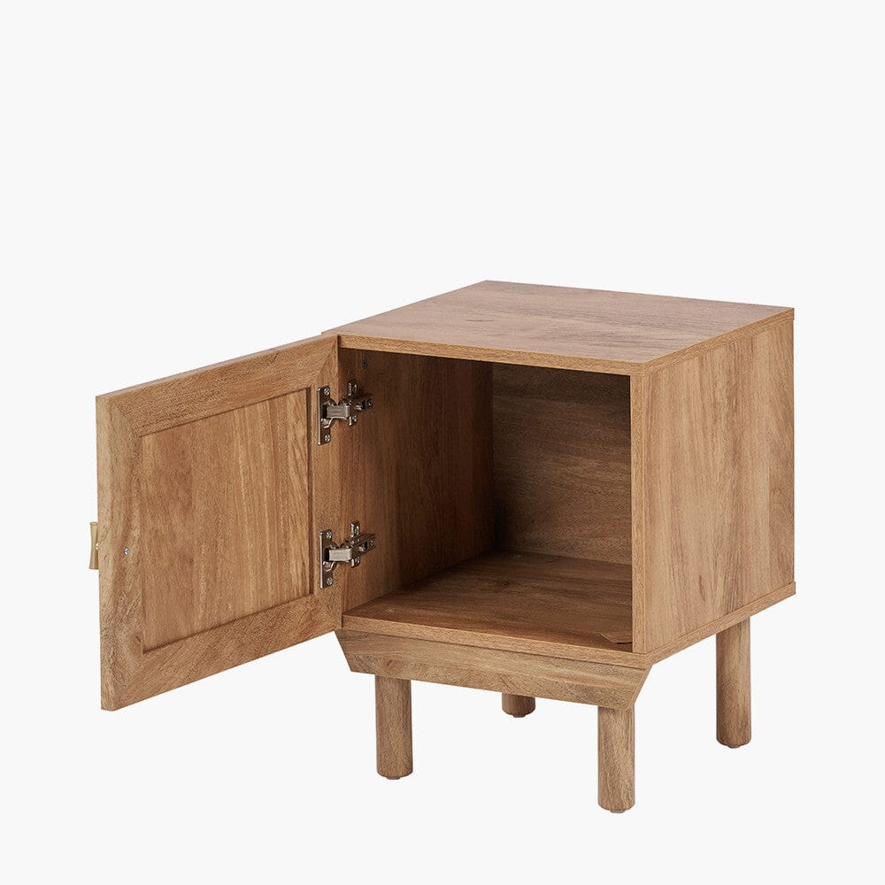 Averso Natural Rattan 1 Door Bedside Table