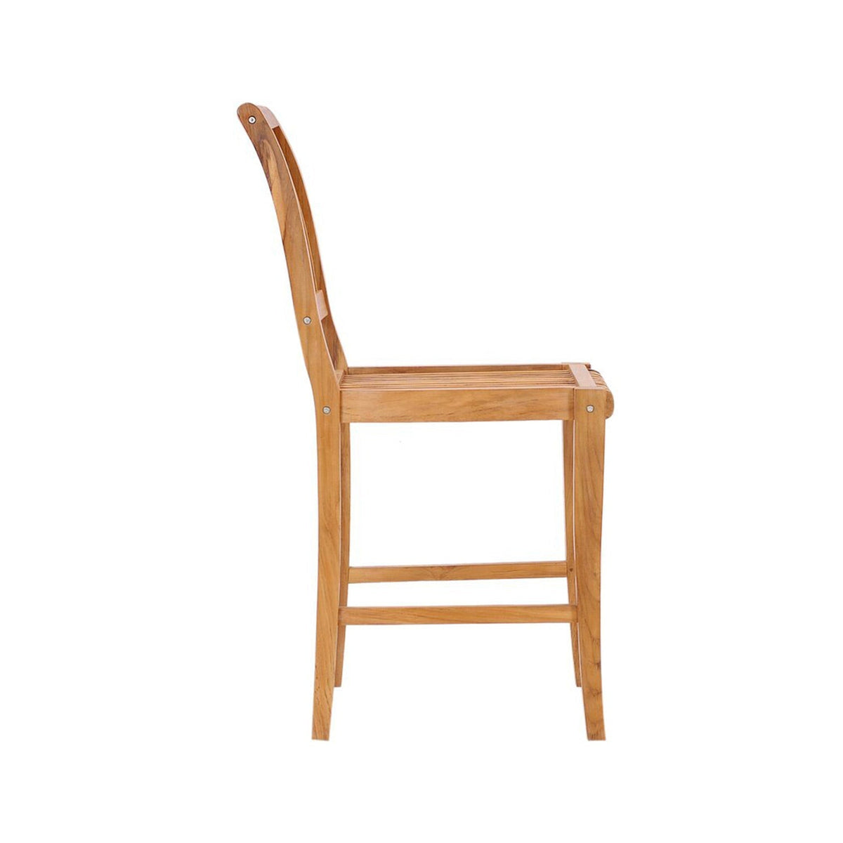 Bertrand Armless Teak Outdoor Bar Stool
