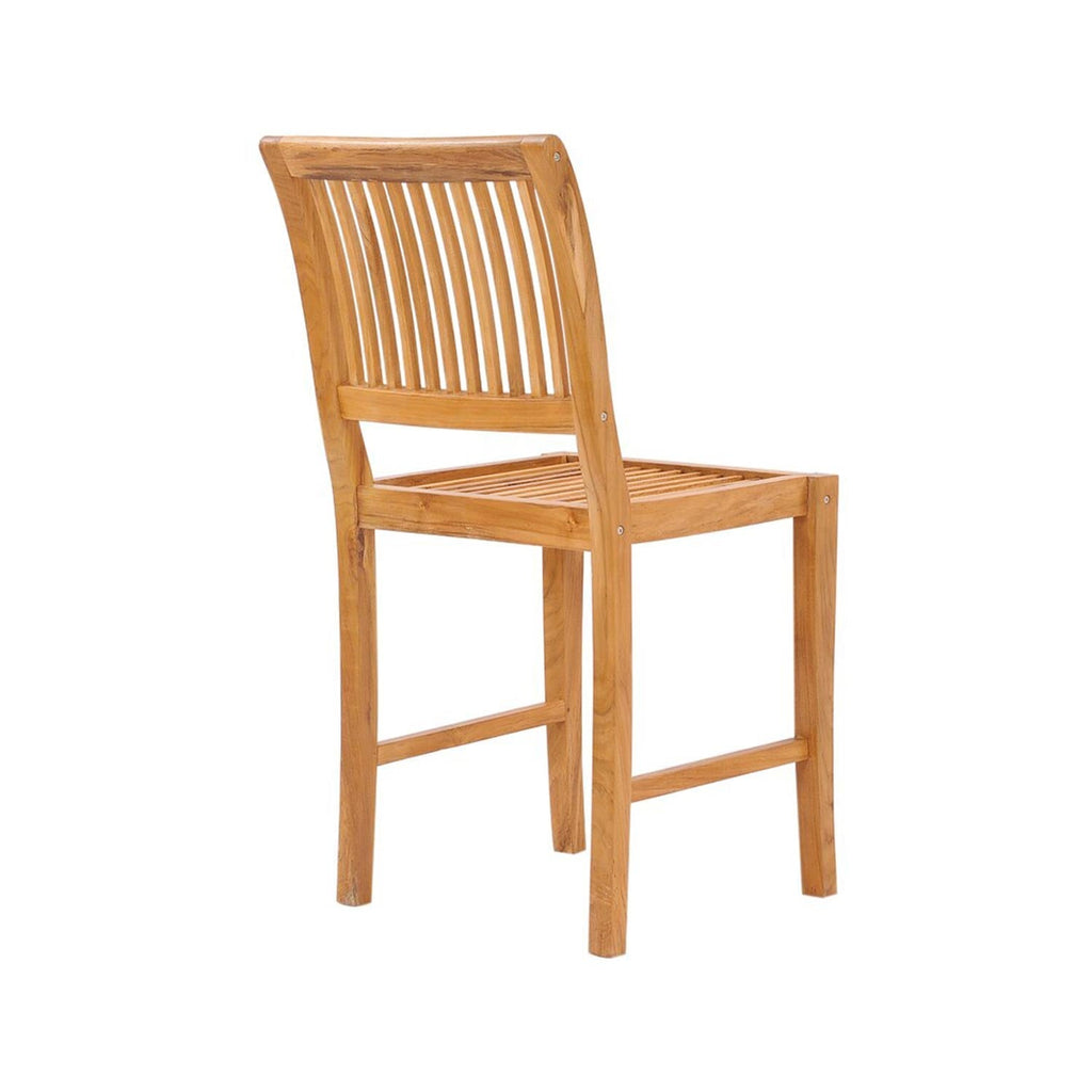Bertrand Armless Teak Outdoor Bar Stool