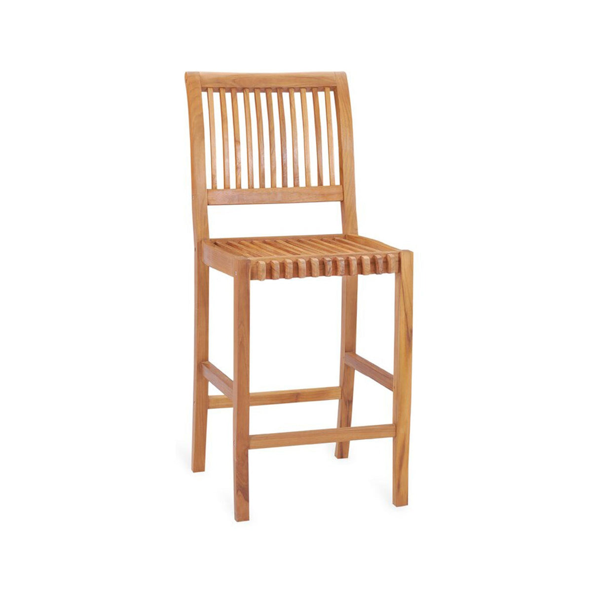Blaise Armless Teak Outdoor Bar Stool