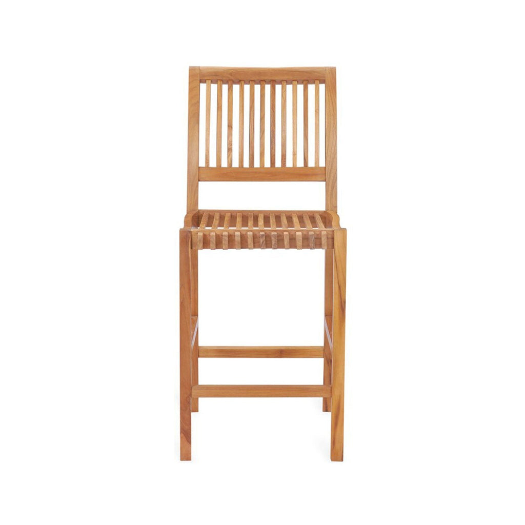 Blaise Armless Teak Outdoor Bar Stool