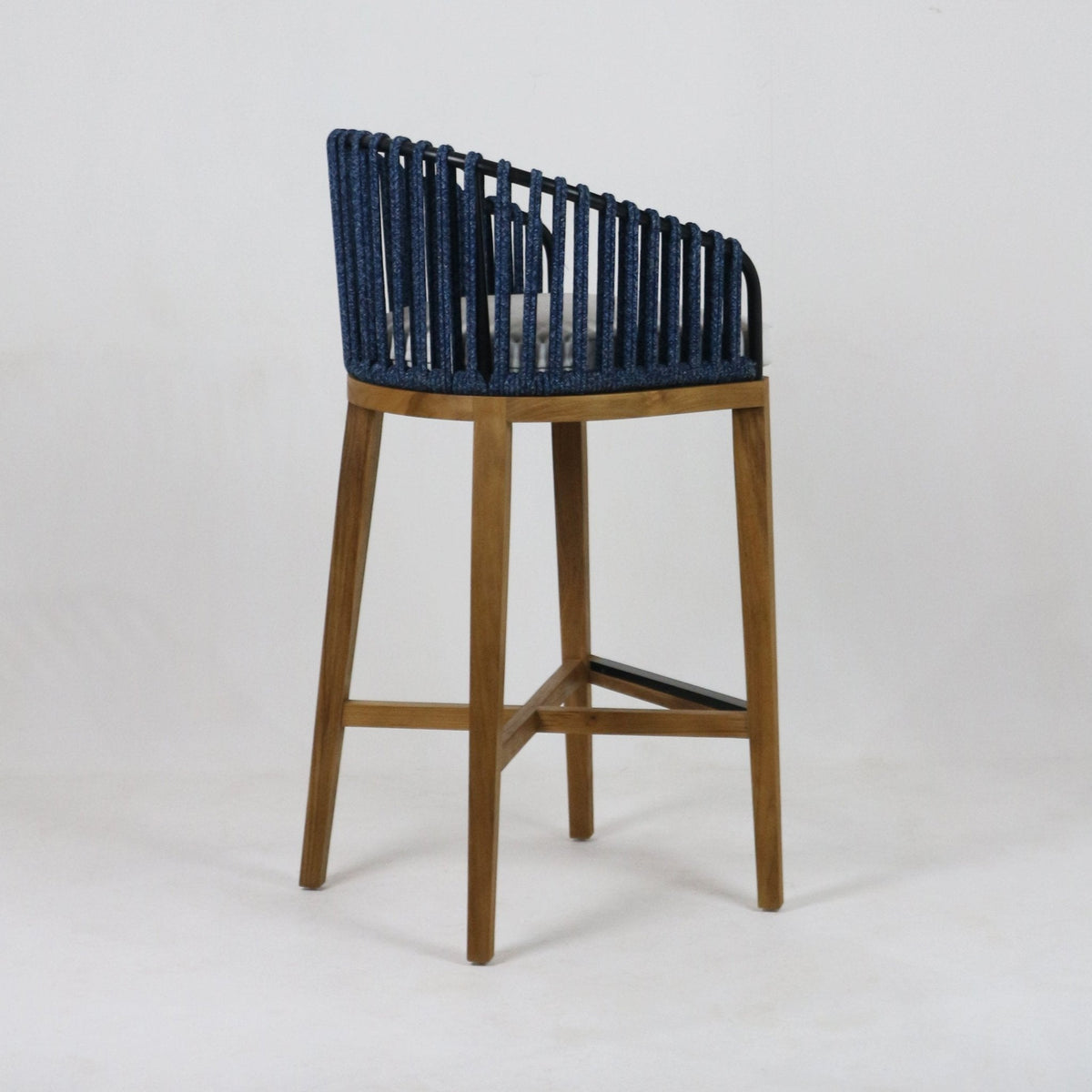 Cabana Teak & Woven Outdoor Bar & Counter Stool