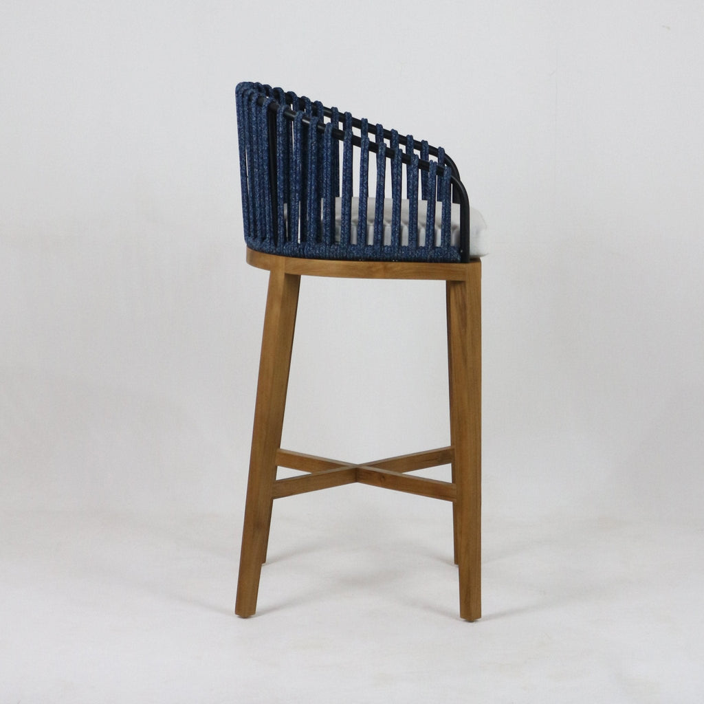 Cabana Teak & Woven Outdoor Bar & Counter Stool