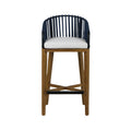 Cabana Teak & Woven Outdoor Bar & Counter Stool
