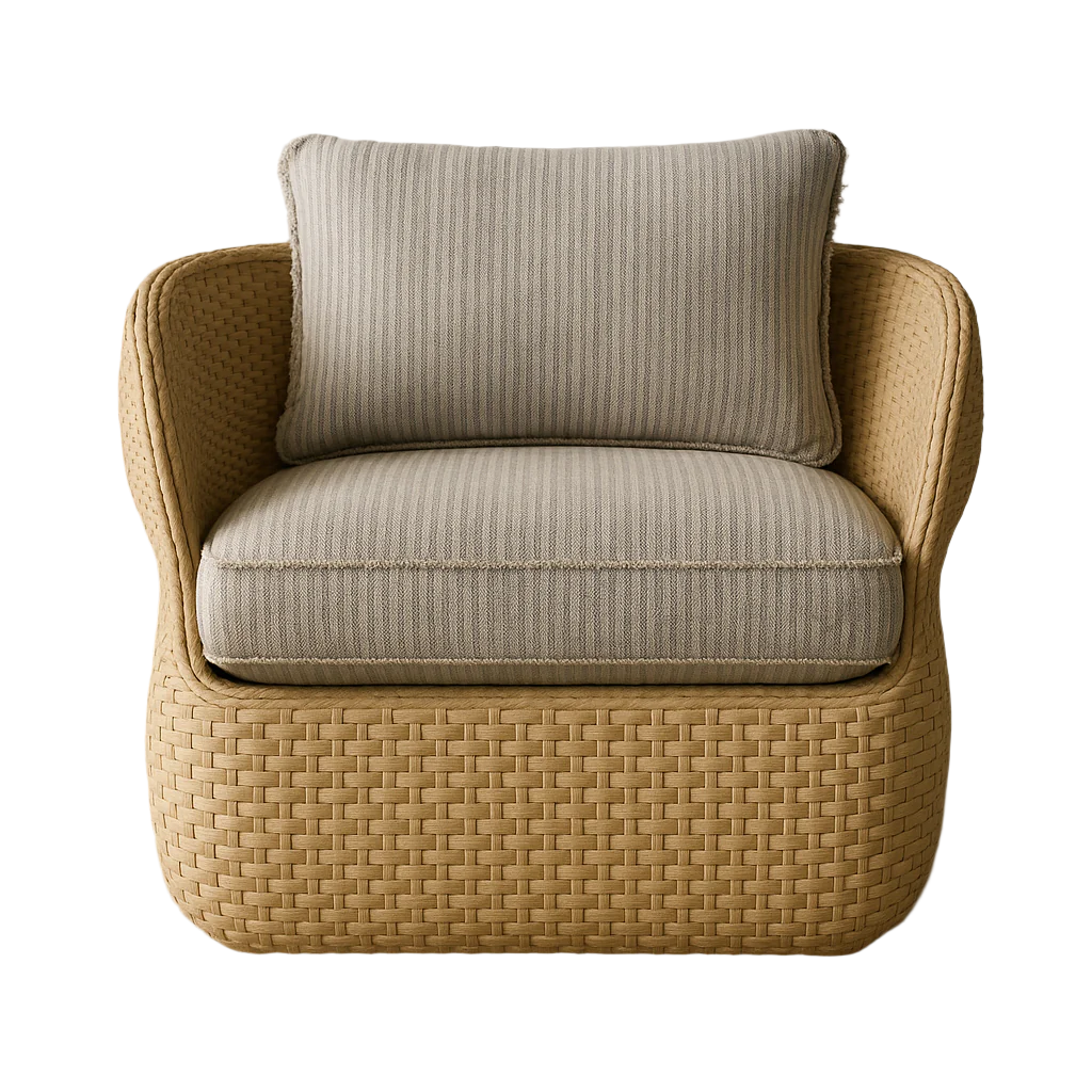 Calamonaci All-Weather Rattan Outdoor Accent Chair