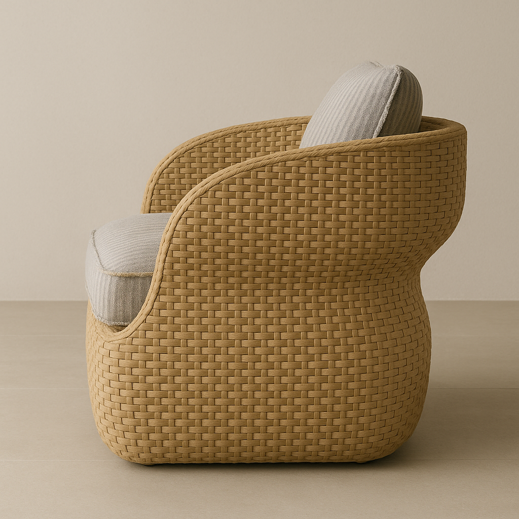 Calamonaci All-Weather Rattan Outdoor Accent Chair