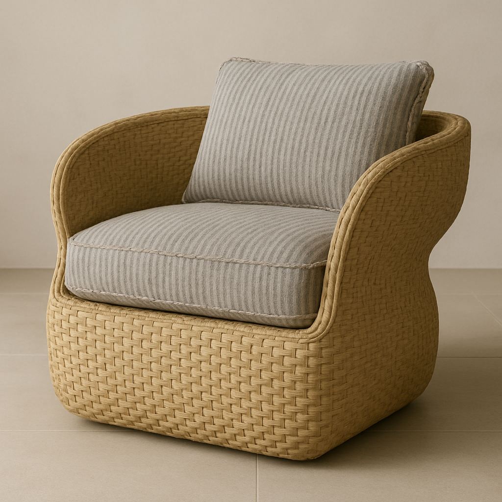 Calamonaci All-Weather Rattan Outdoor Accent Chair