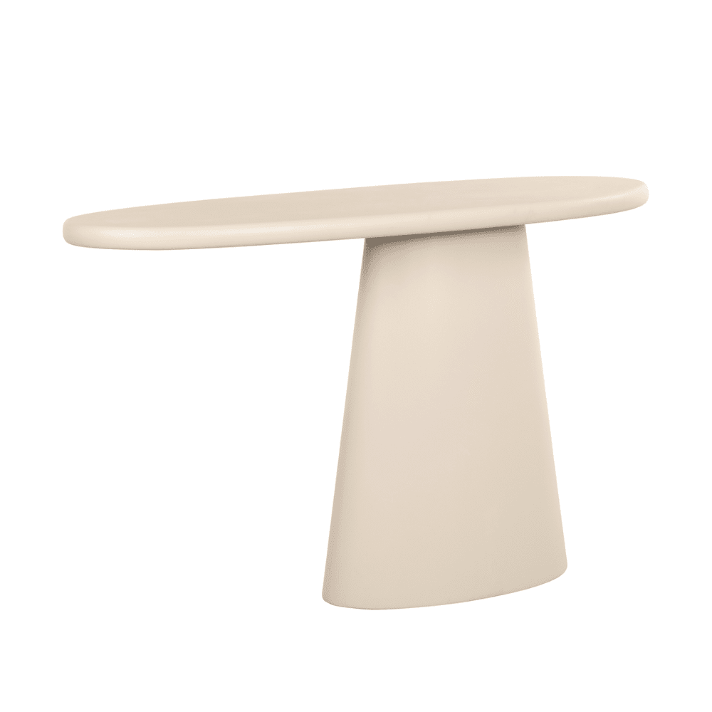 Carys Beige Oval Top Console Table