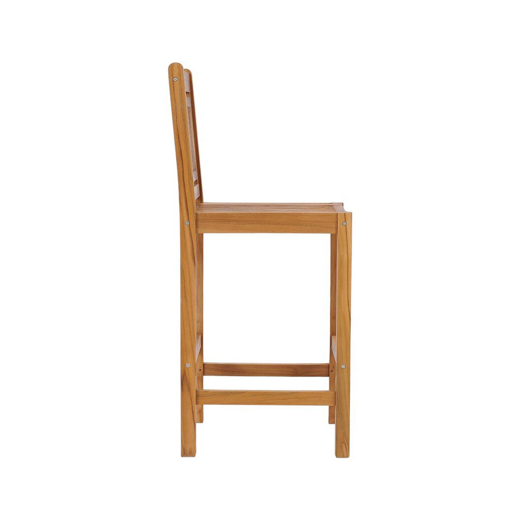 Cedric Armless Teak Outdoor Bar Stool