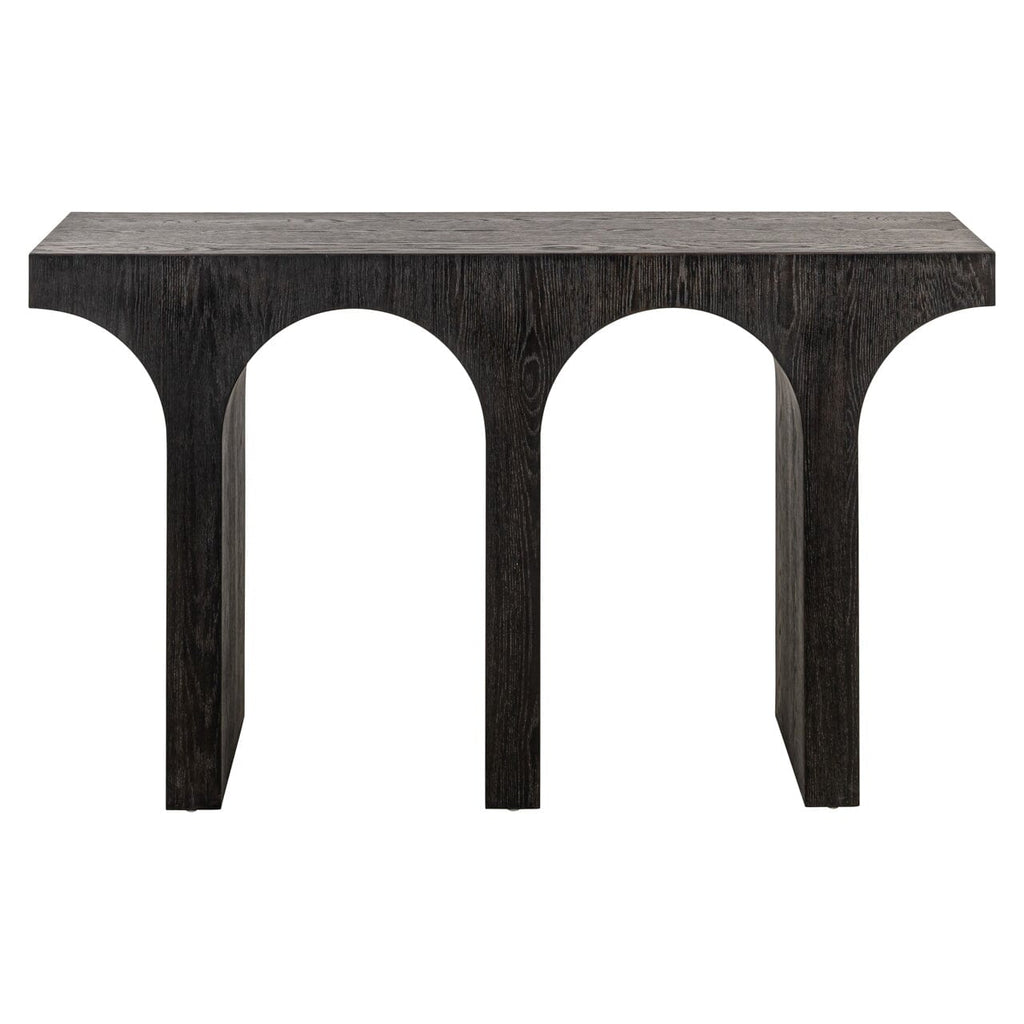 Churchill Black Wooden Arch Console Table
