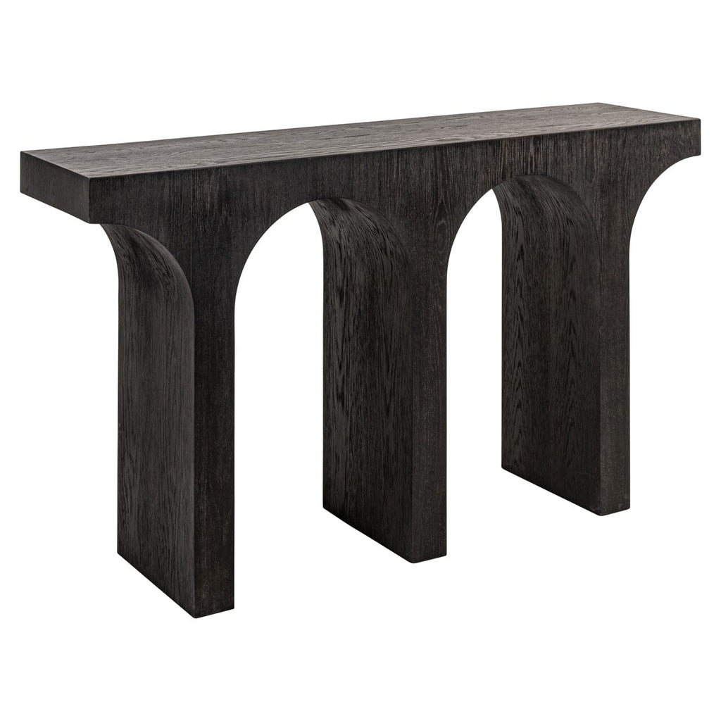 Churchill Black Wooden Arch Console Table