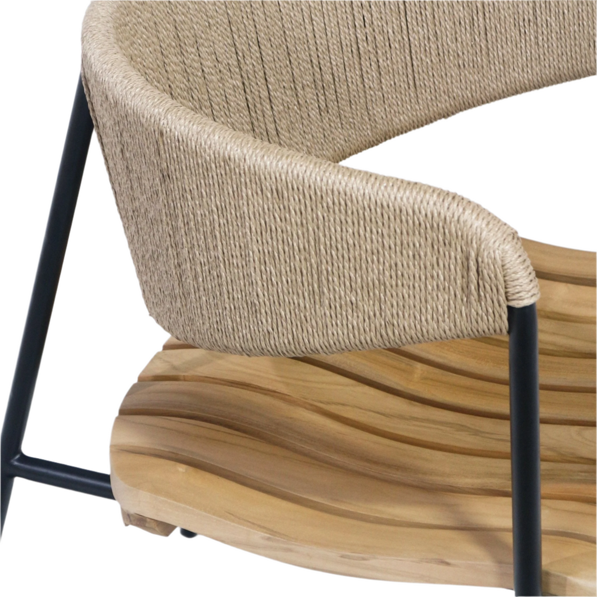 Clara Chair With Teak Seat And Rush Webbing
