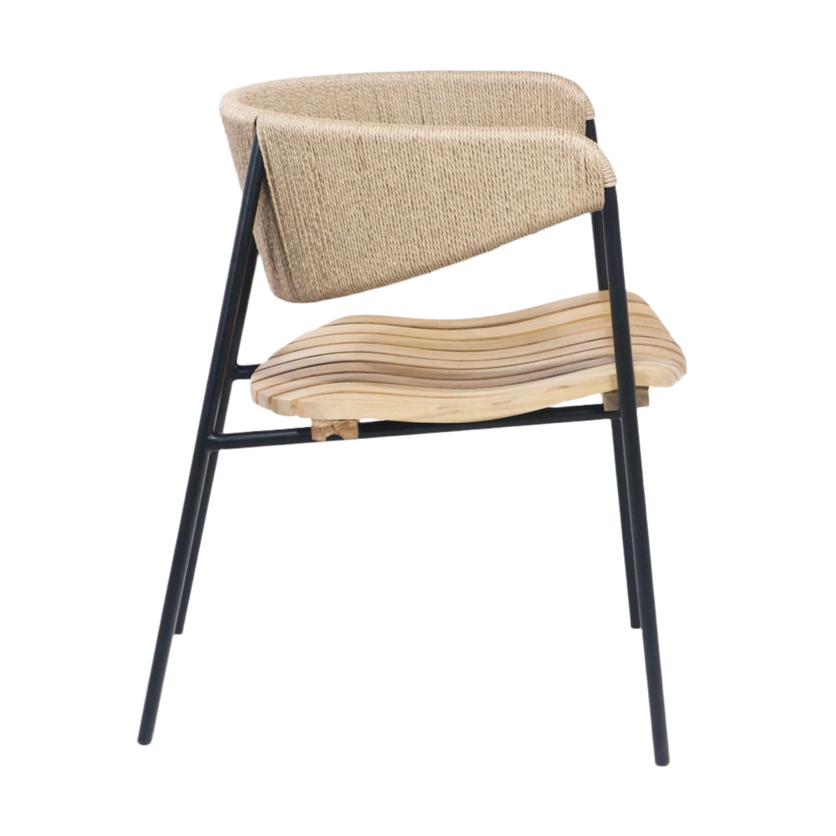 Clara Chair With Teak Seat And Rush Webbing
