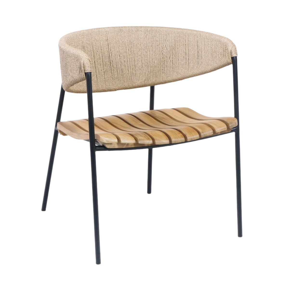 Clara Chair With Teak Seat And Rush Webbing