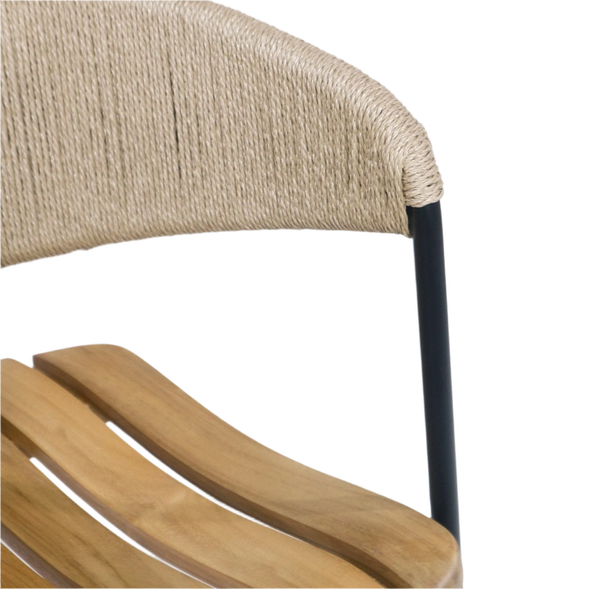 Clara Chair With Teak Seat And Rush Webbing