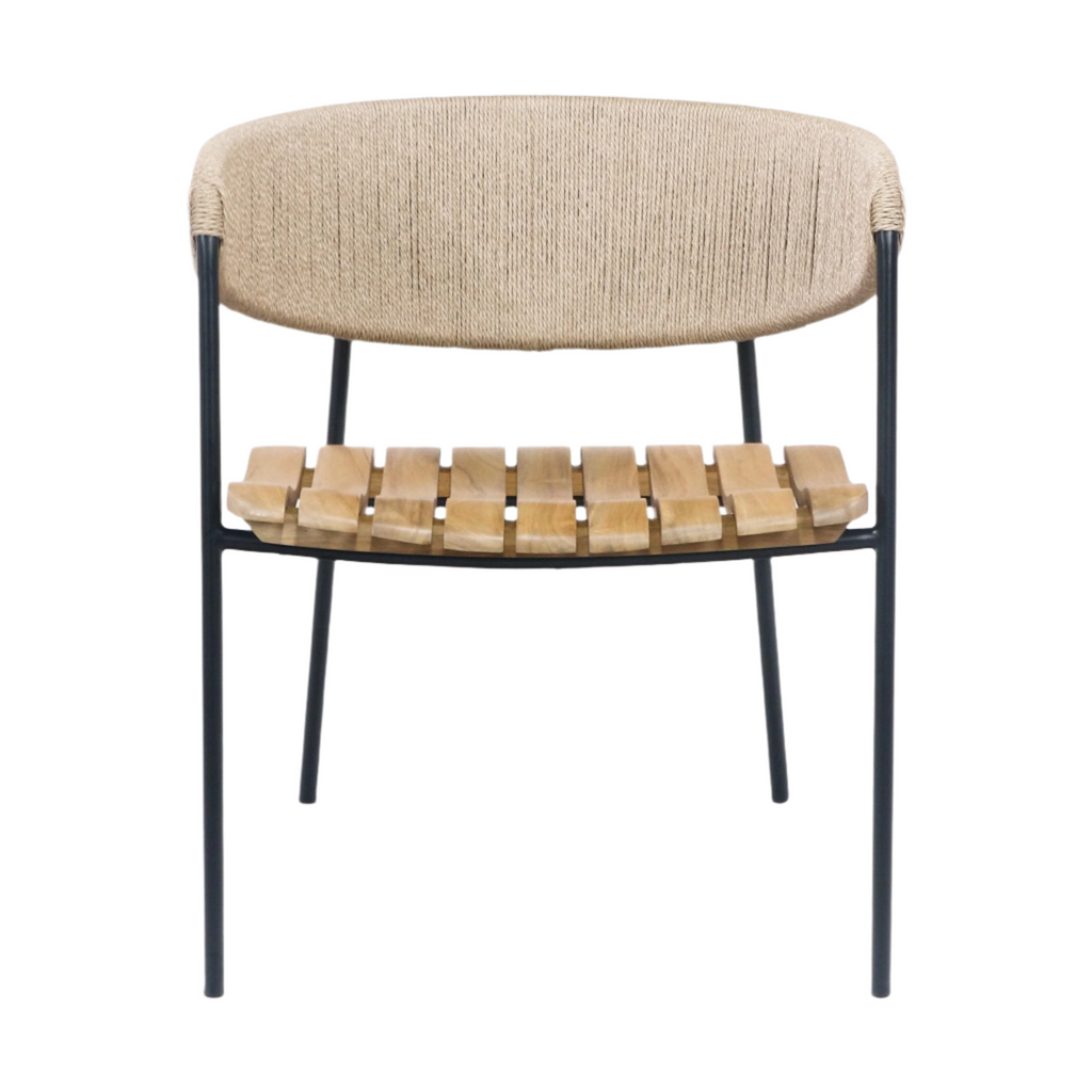 Clara Chair With Teak Seat And Rush Webbing