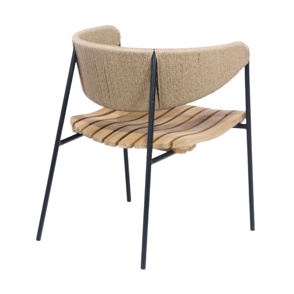 Clara Chair With Teak Seat And Rush Webbing