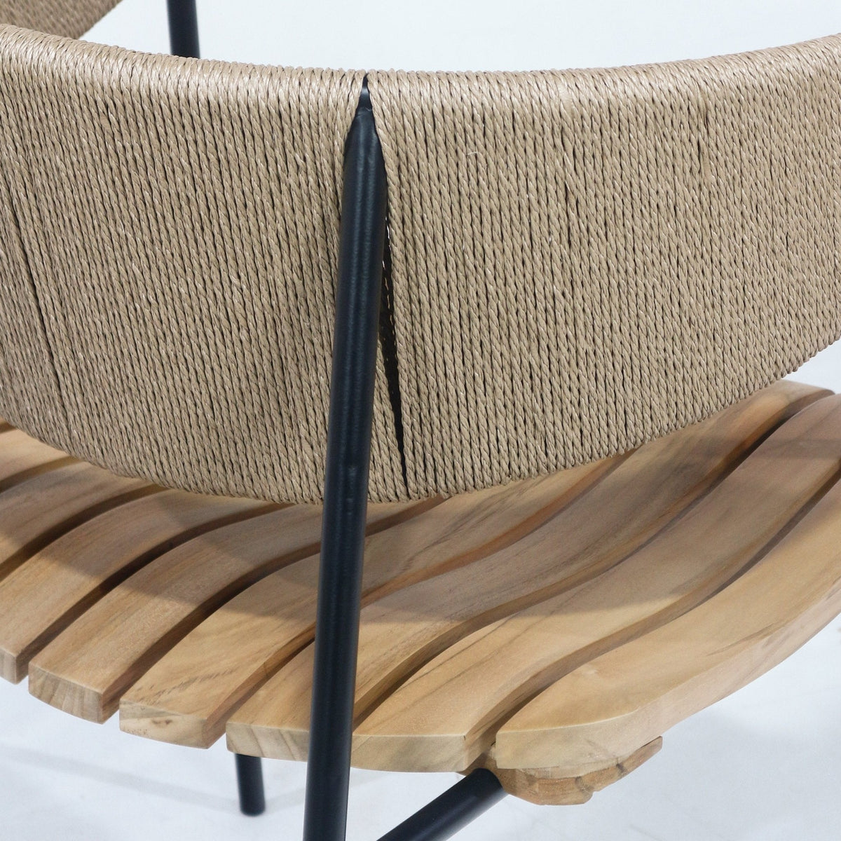 Clara Chair With Teak Seat And Rush Webbing