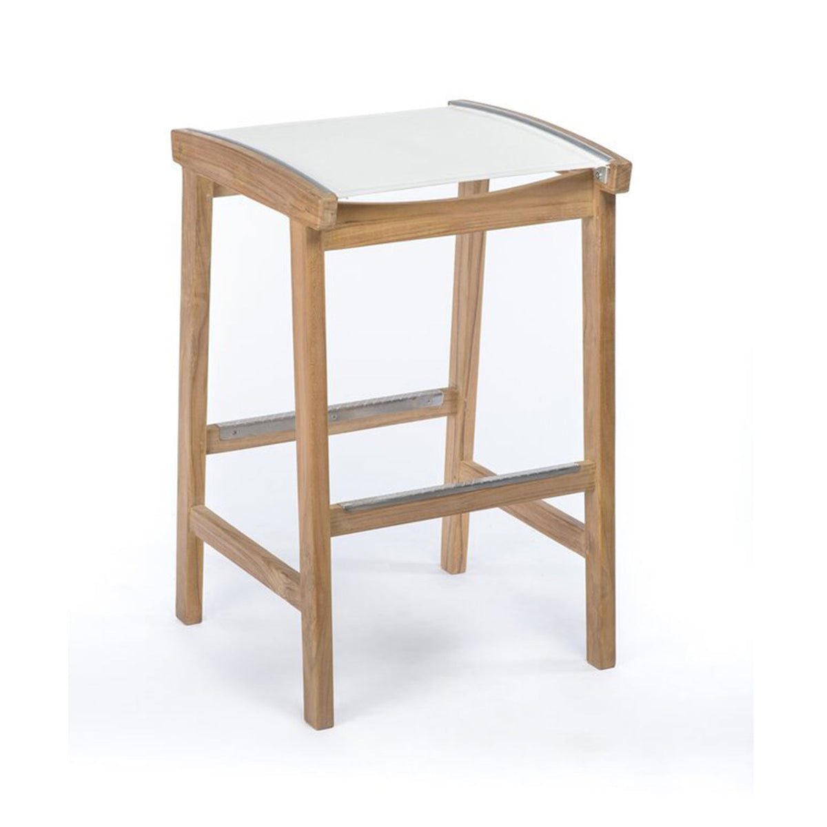 Clement Backless Teak Outdoor Bar Stool