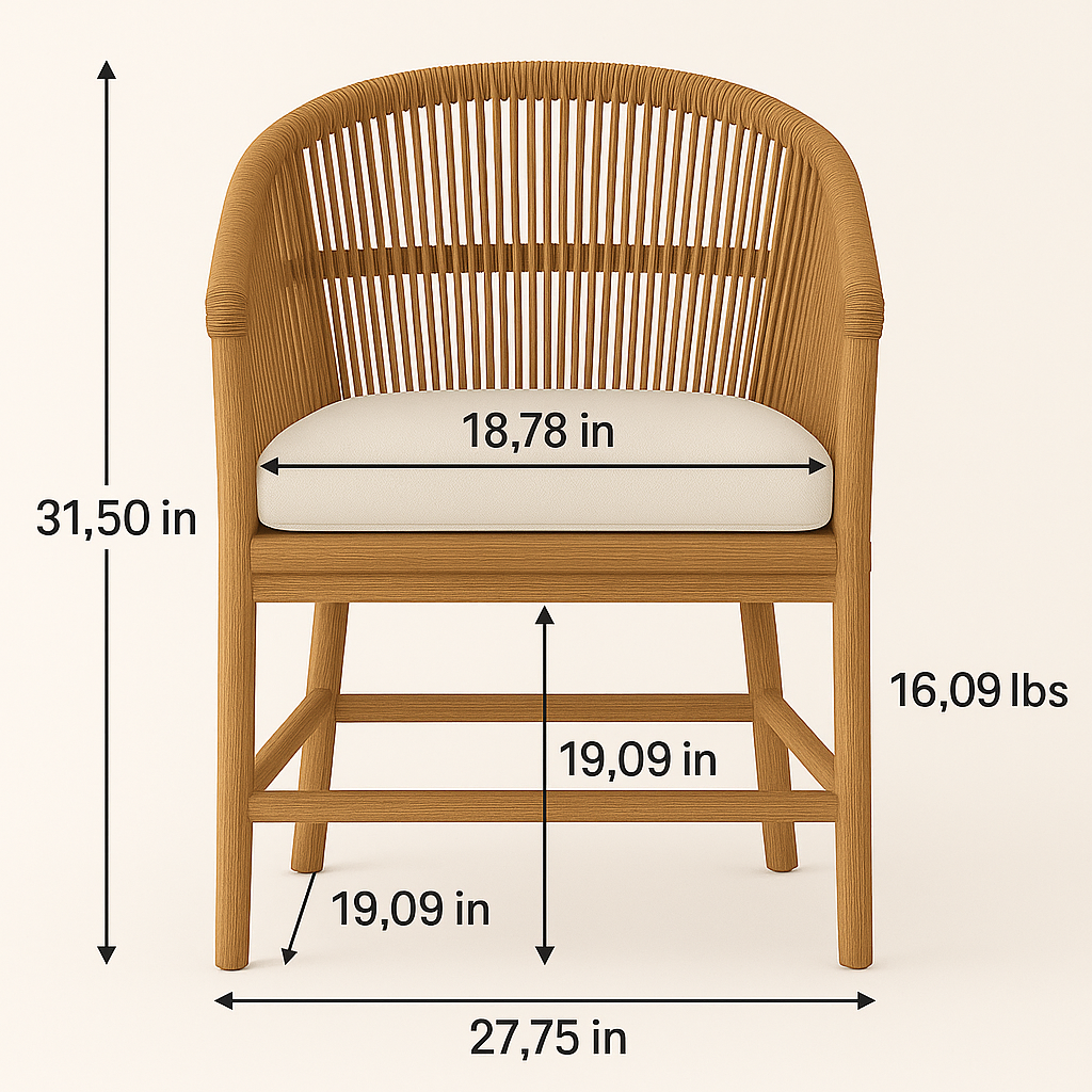 Closter Outdoor Teak Dining Chair