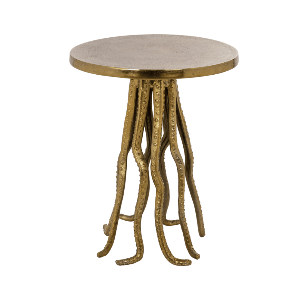 Cristella Brushed Gold Statement Side Table