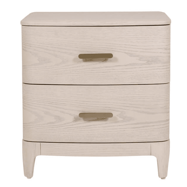 Dahlia Lightwash Wood 2 Drawer Bedside Table