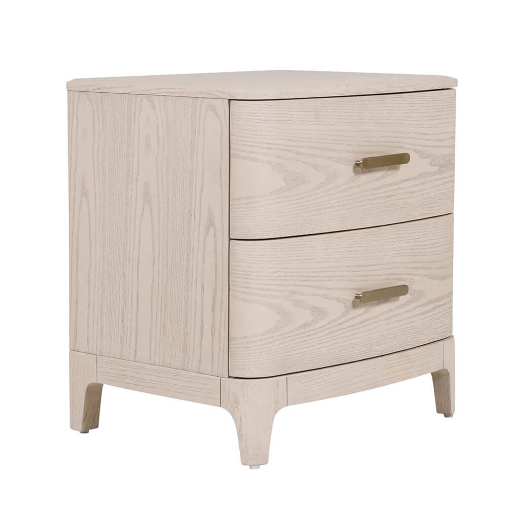 Dahlia Lightwash Wood 2 Drawer Bedside Table