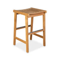 Damien Backless Teak Outdoor Bar Stool