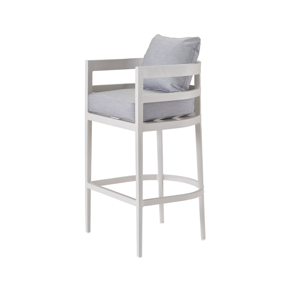 Didier Upholstered Teak Outdoor Bar Stool