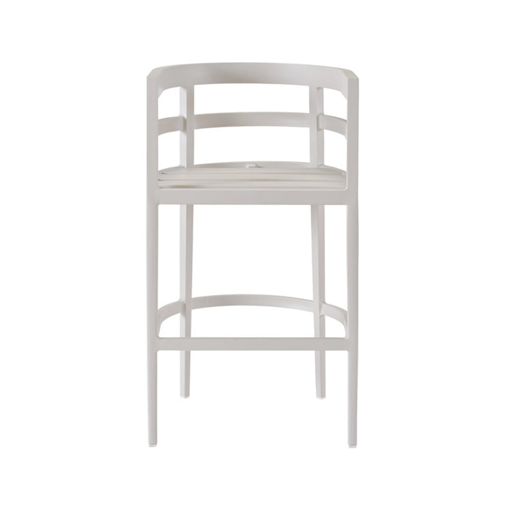 Didier Upholstered Teak Outdoor Bar Stool