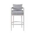 Didier Upholstered Teak Outdoor Bar Stool