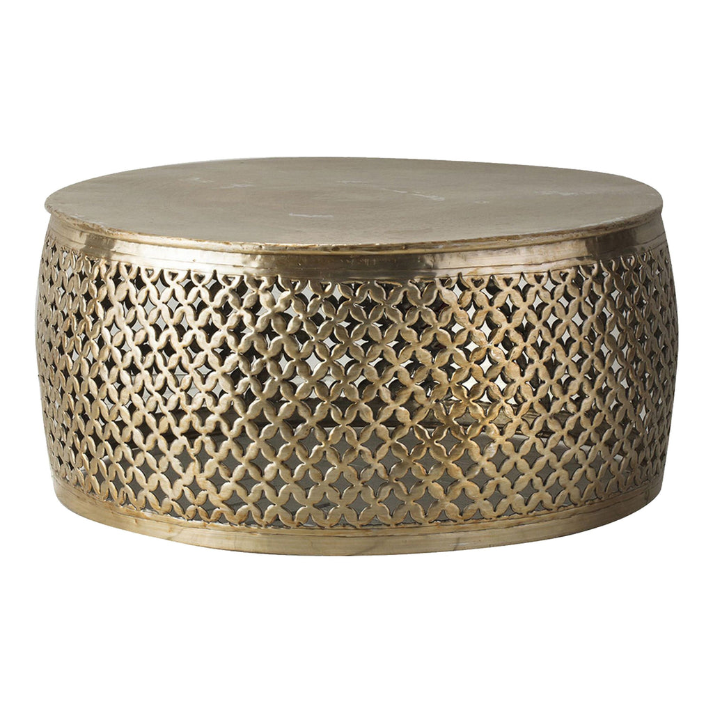 Duvali Gold Round Coffee Table