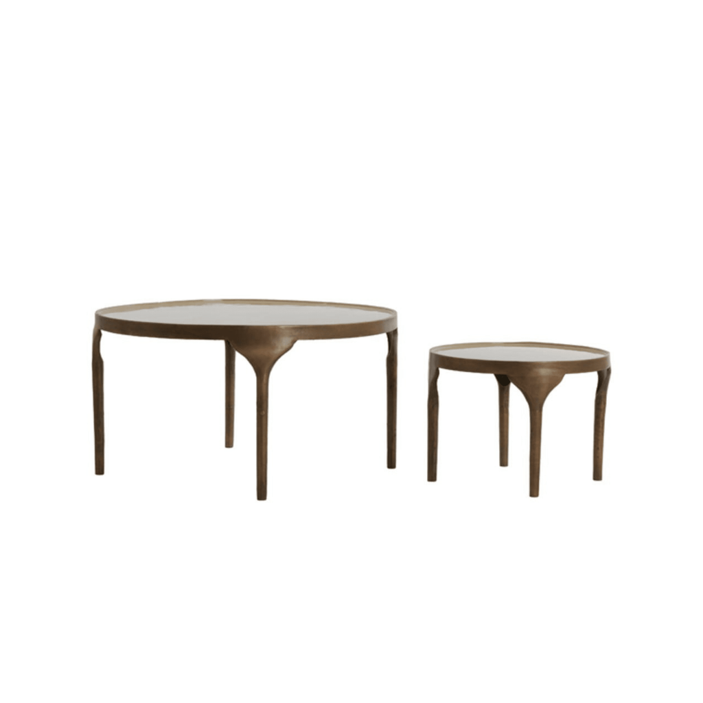 Edisto Antique Bronze Nested Side Tables- Set of 2