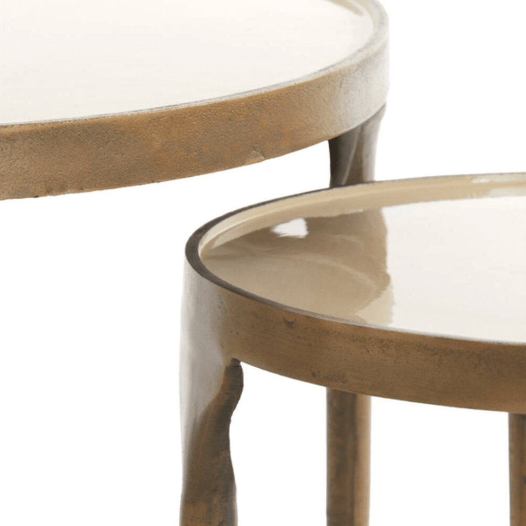 Edisto Antique Bronze Nested Side Tables- Set of 2