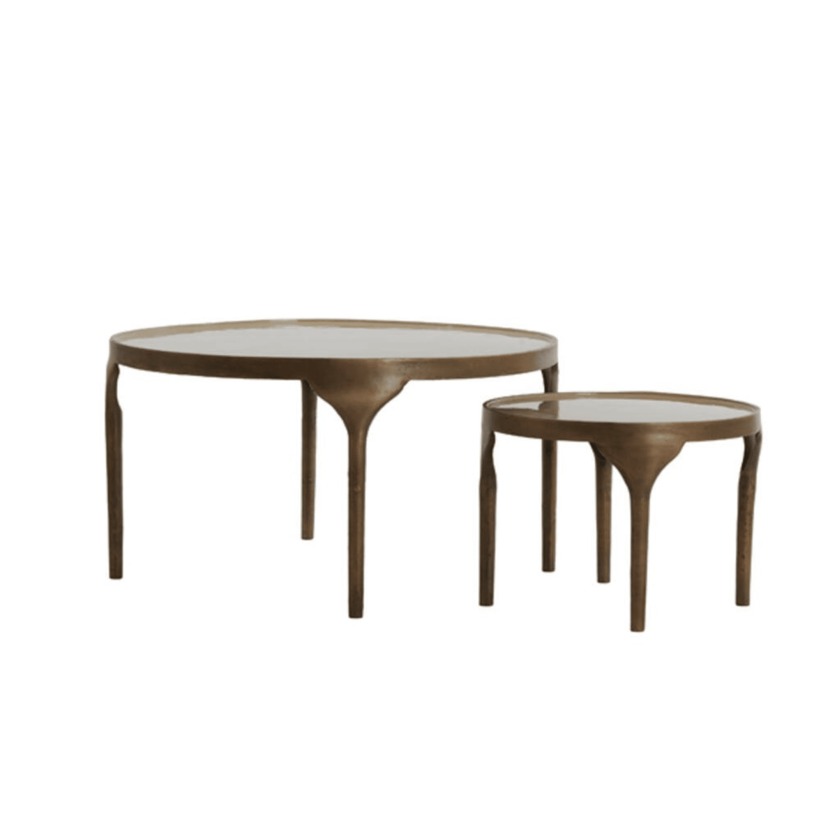 Edisto Antique Bronze Nested Side Tables- Set of 2