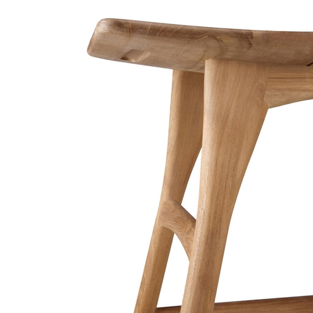 Edmond Backless Teak Outdoor Bar and Counter Stool