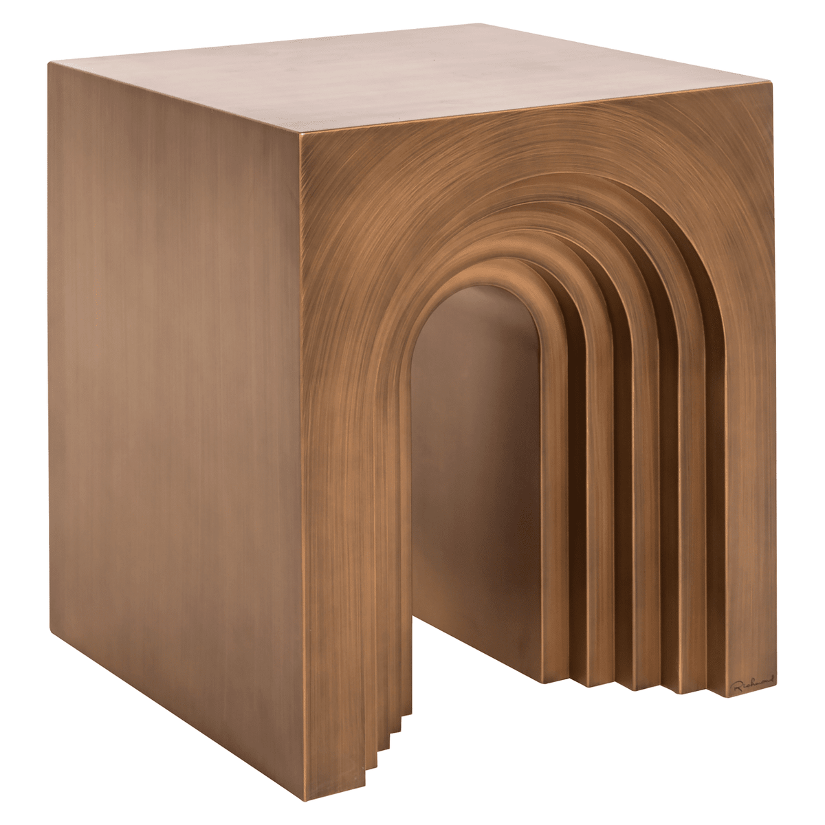 Effie Brushed Gold Arched Statement Side Table