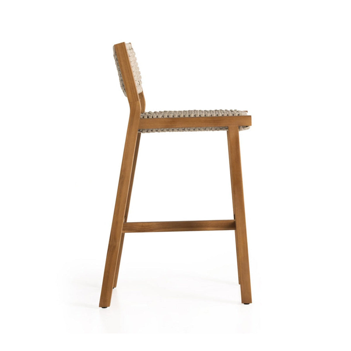 Elise Armless Teak Outdoor Bar Stool