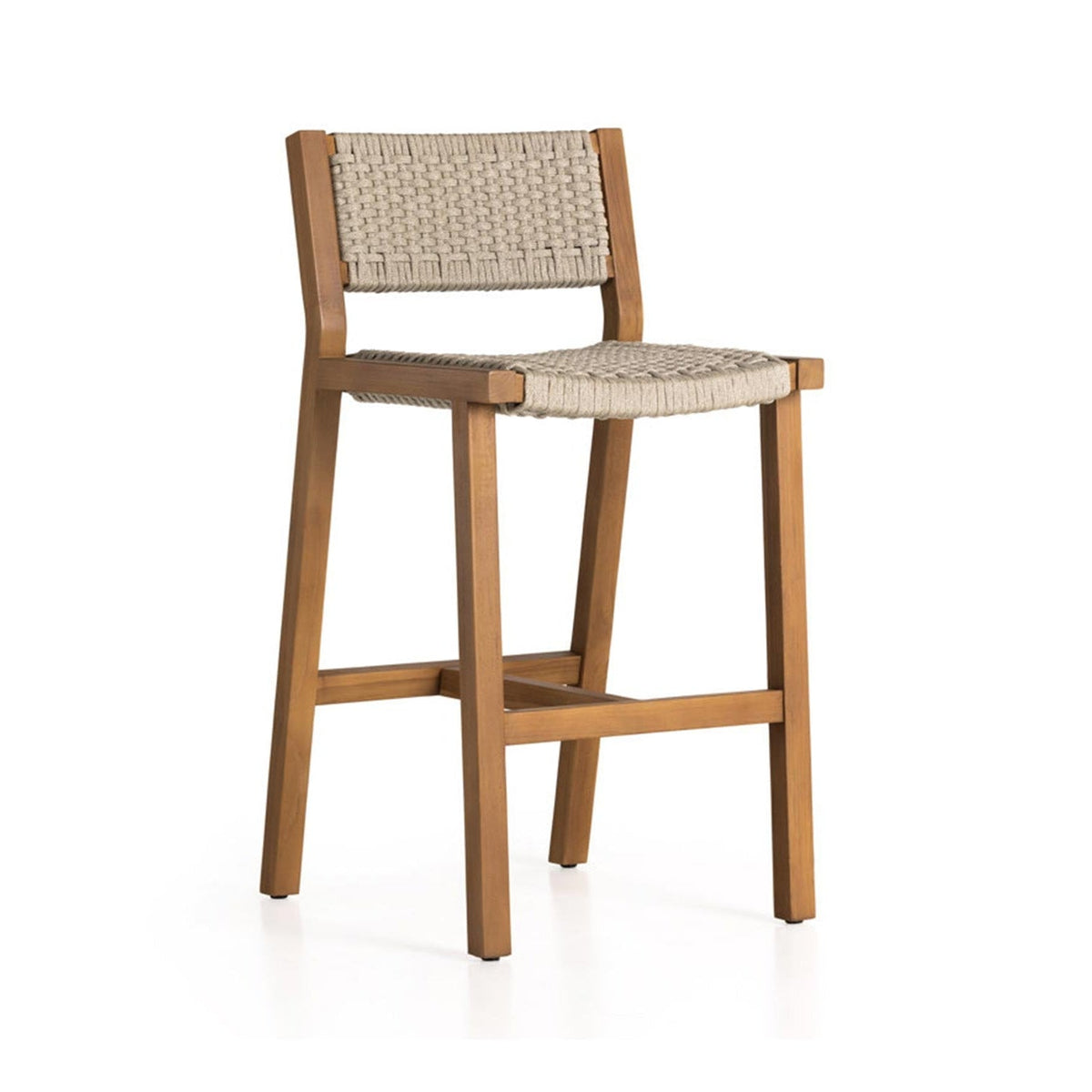 Elise Armless Teak Outdoor Bar Stool