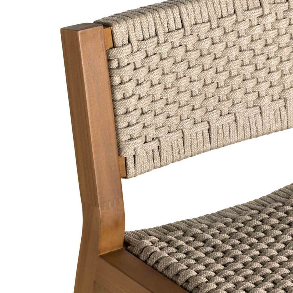Elise Armless Teak Outdoor Bar Stool