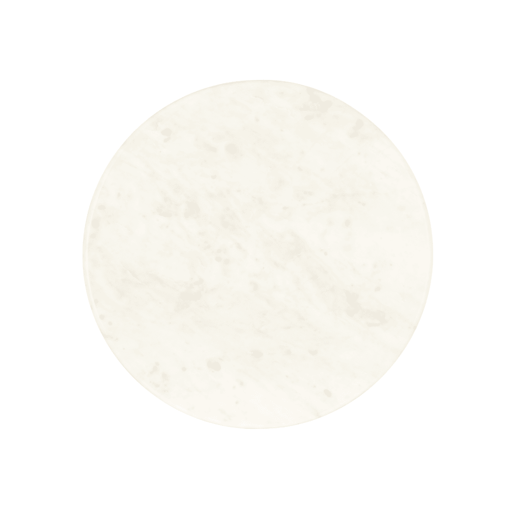 Elisse Cream & Gold Side Table with Marble Top