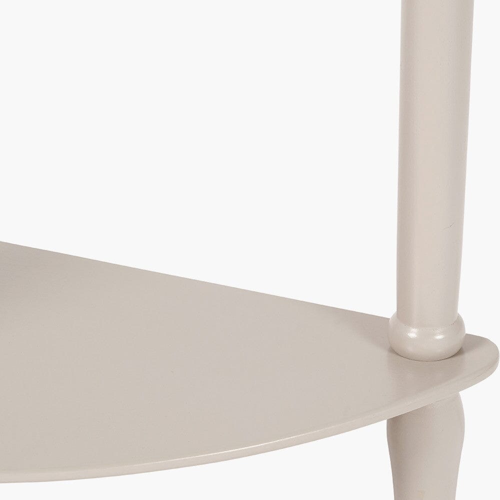 Elizabeth Putty Half Moon Pine Console Table