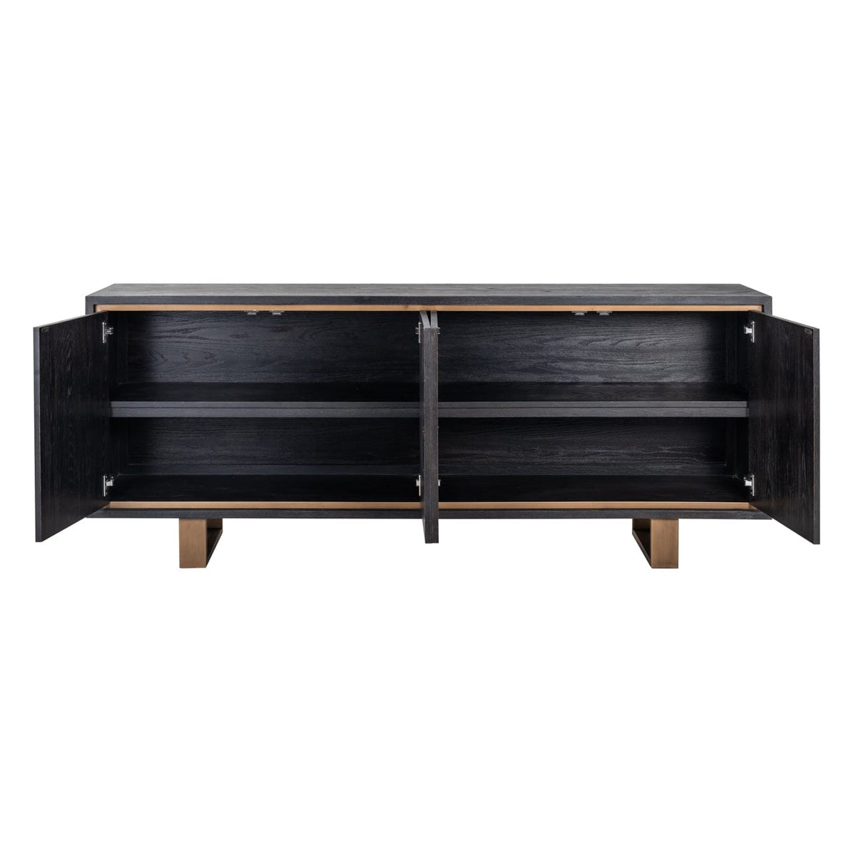 Emerisse Black Sideboard with Brass Handles