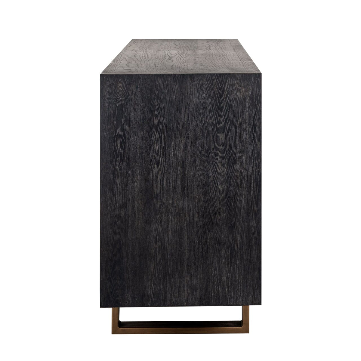 Emerisse Black Sideboard with Brass Handles