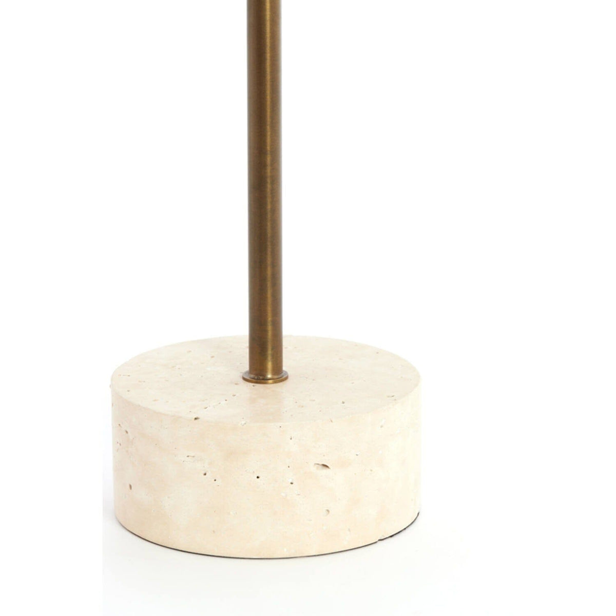 Emilde Travertine & Bronze Side Table