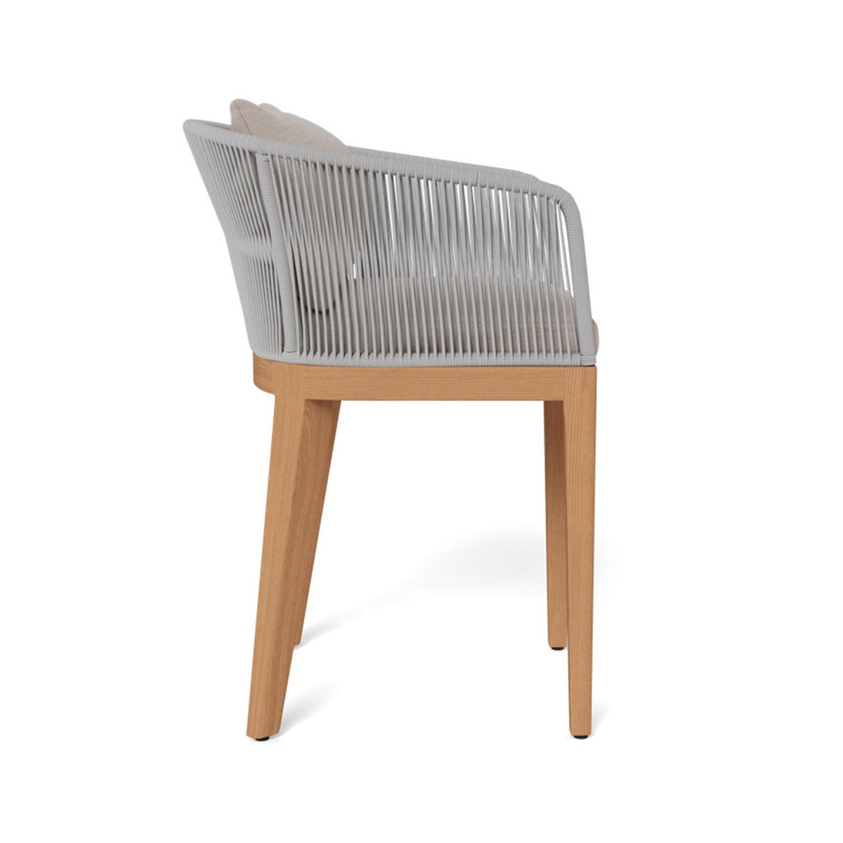 Fabrice Upholstered Teak Outdoor Bar Stool