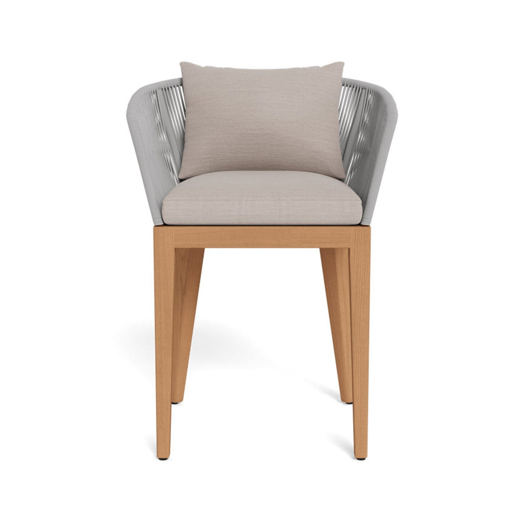 Fabrice Upholstered Teak Outdoor Bar Stool