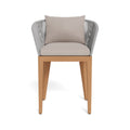 Fabrice Upholstered Teak Outdoor Bar Stool