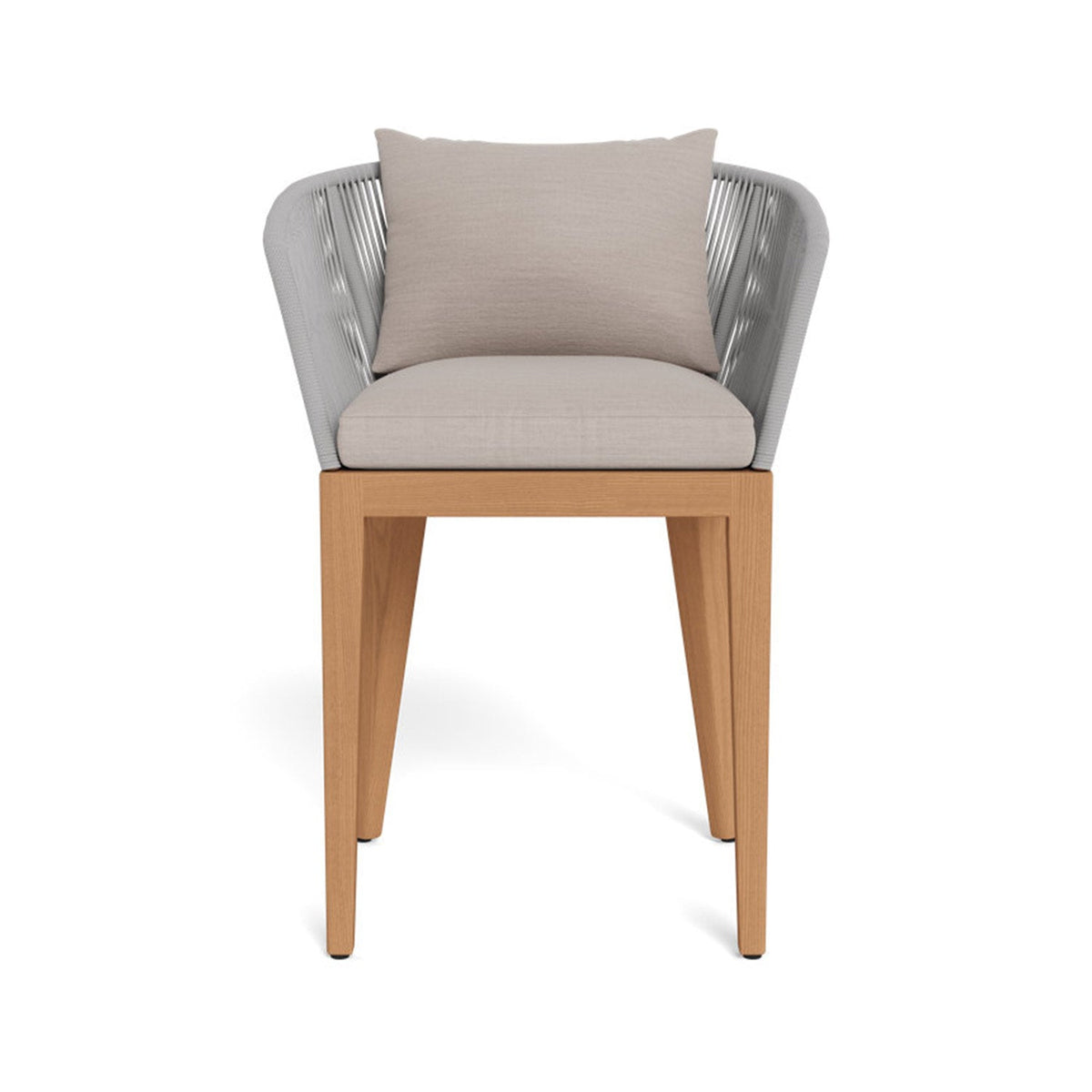 Fabrice Upholstered Teak Outdoor Bar Stool